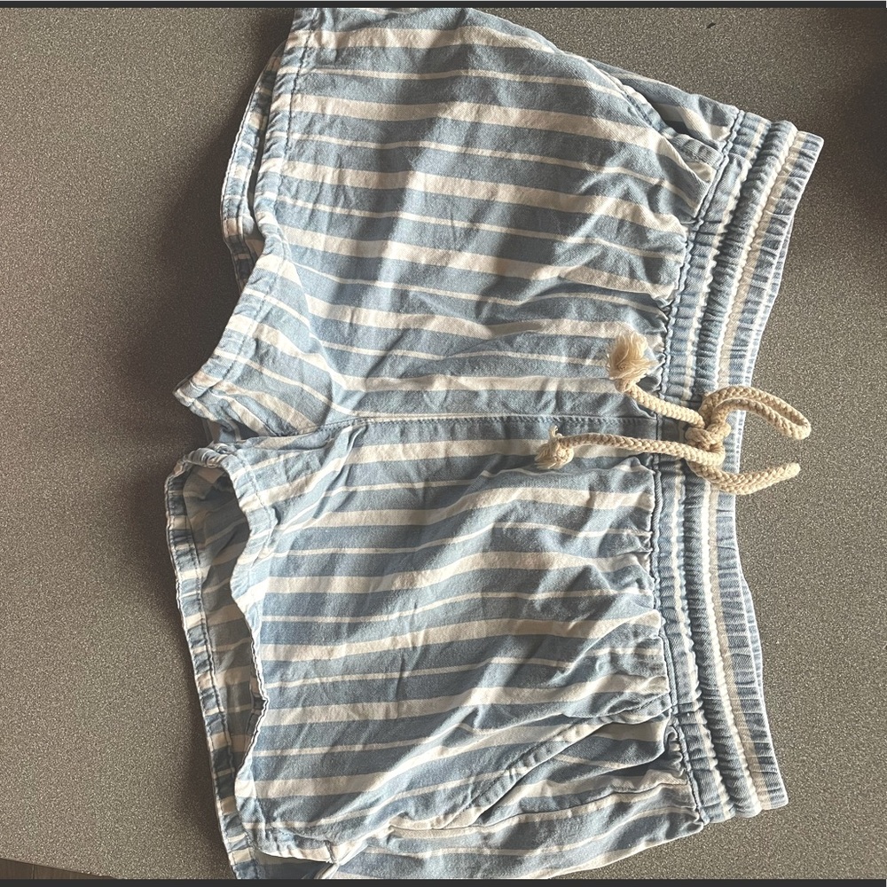 Blue and White Striped shorts